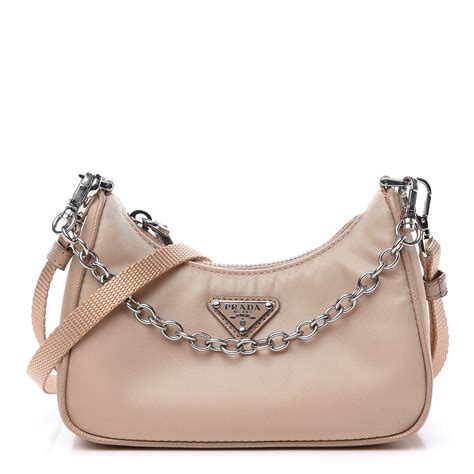 prada mini gold bag|Prada mini nylon shoulder bag.